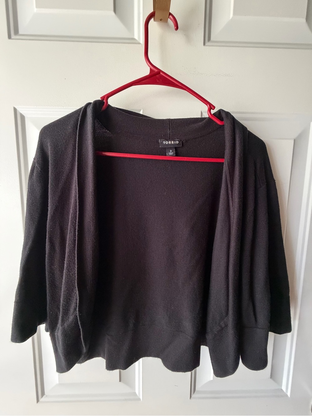 torrid size 3 Black Open-Front Draped Cardigan